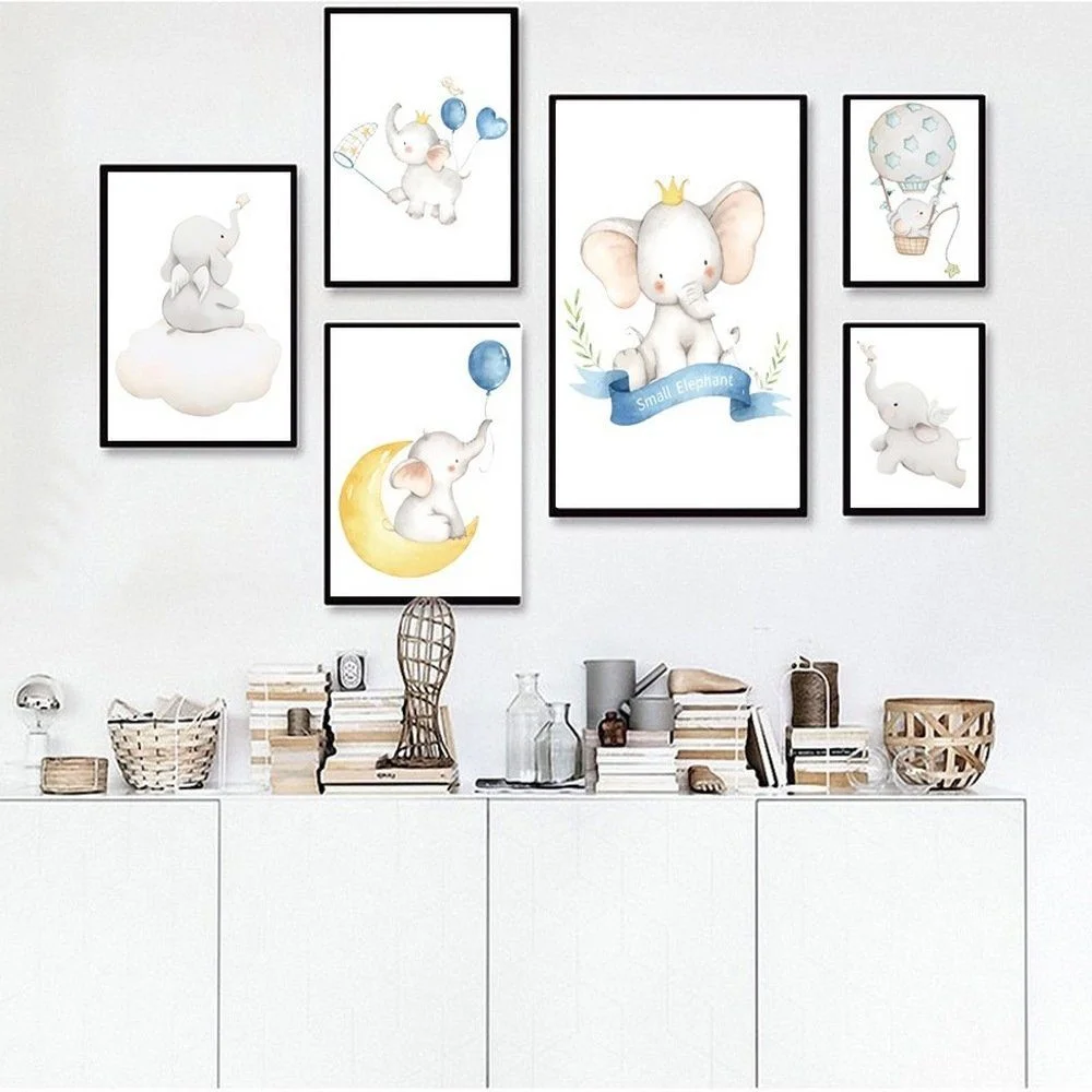 Kinderzimmer Poster-Set „Waldtiere“ – 6er-Set, A4